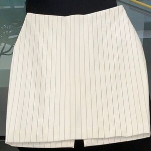 Express White Mini Pencil Skirt with Slit